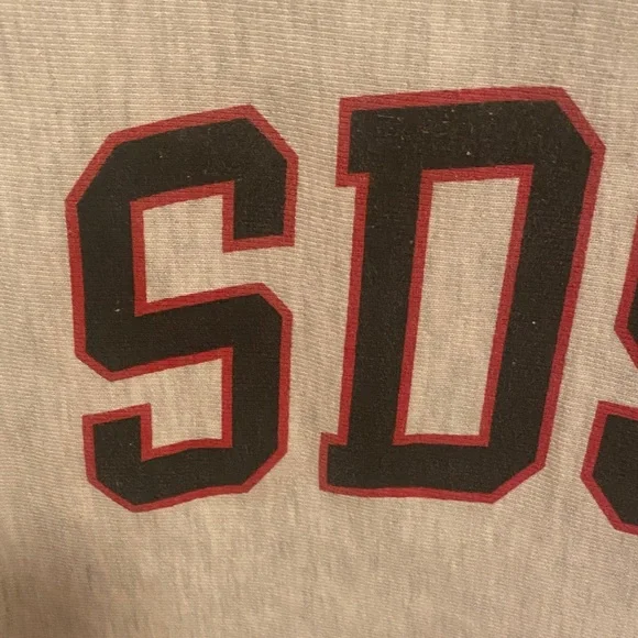 Champion Gray CROP SDSU Sweatshirt - Picture 6 of 7